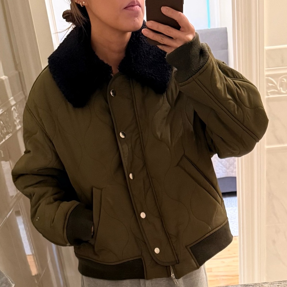 No6 Quilted Jacket with Sherpa Collar